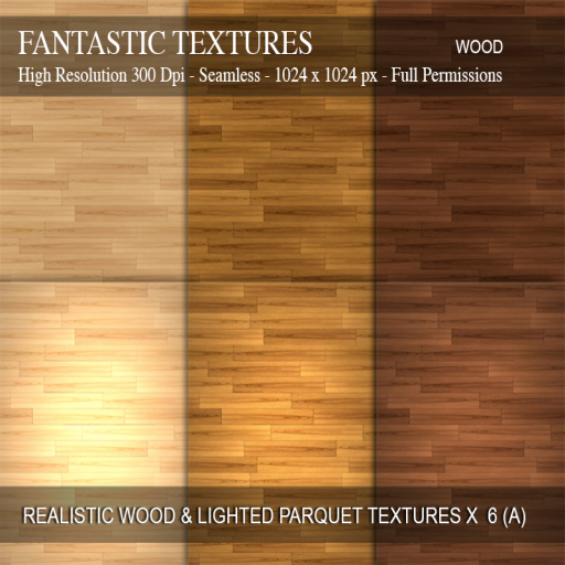FAT PACK x 6 Realistic Wood Parquet Textures (A)