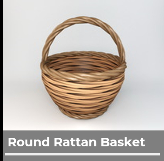 Round Rattan Basket