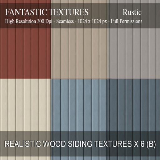 FAT PACK x 6 Realistic Wood Siding - Rustic