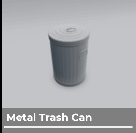 Metal Trash Can