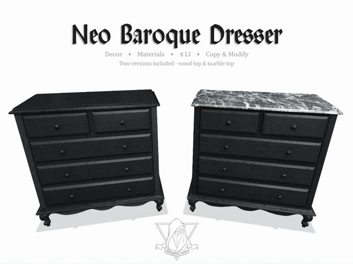 Blightcrow ~⛛~ Neo Baroque Dresser - Black