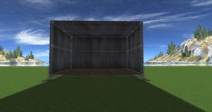 Simple stage with plastic covering Box