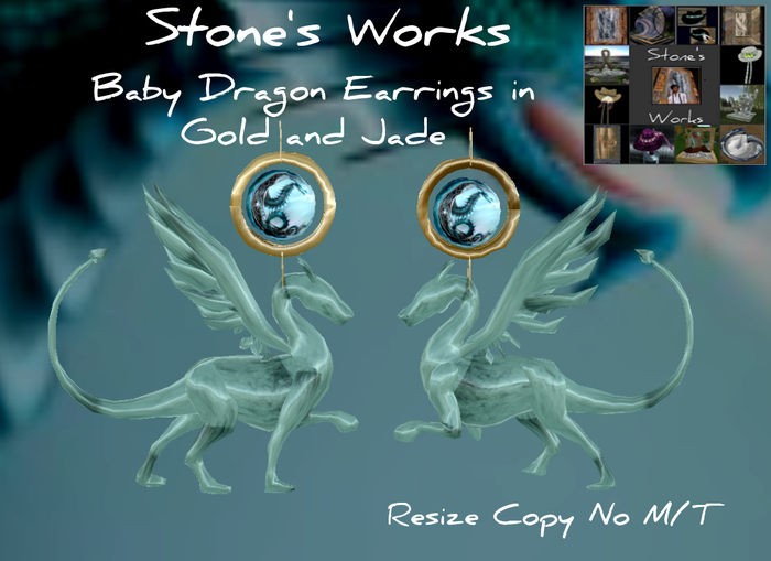 Baby Dragon Gld Earrings (Boxed)