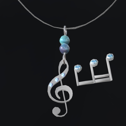Pearl Music Necklace MoonStone Stone's Works