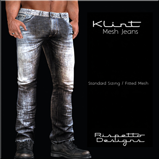 Rispetto Designs - Klint Mesh Jeans - Fade & Grunge Blue
