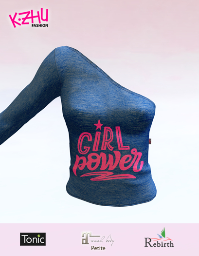One Shoulder Sleeve Top (Girl Power)
