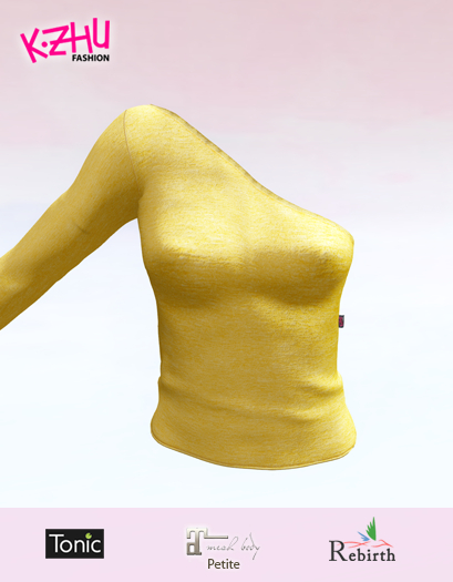One Shoulder Sleeve Top (yellow)