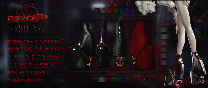 HUMAN GLITCH // JVWHLS / BOOTS / VELOUR (wear)