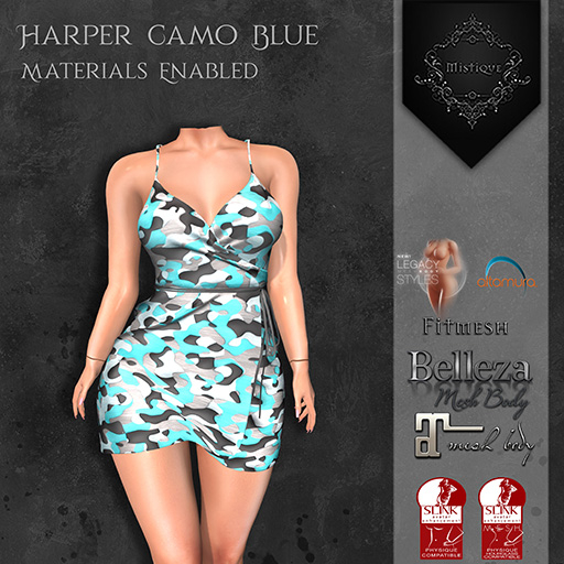 **Mistique** Harper Camo Blue{wear me and click to unpack)