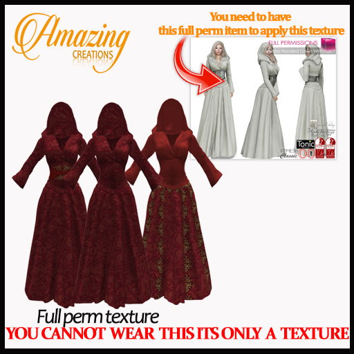 AmAzInG C. Full Perm Texture Stahma Hooded Gown With Hair (1)