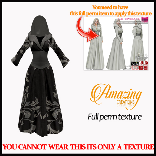 AmAzInG C. Full Perm Texture Stahma Hooded Gown With Hair (3)