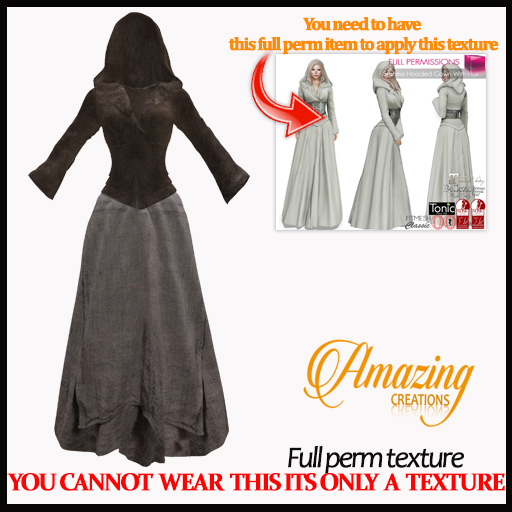 AmAzInG C.Full Perm Texture Stahma Hooded Gown With Hair (11)