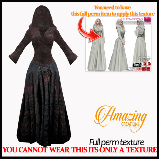 AmAzInG C.Full Perm Texture Stahma Hooded Gown With Hair (12)