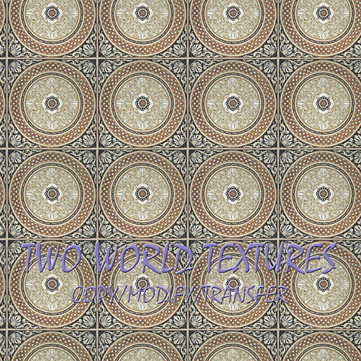 Mosaic Tile Roman Circle Leaf Seamless Texture