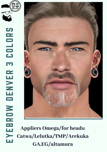 !OS! Eyebrow Denver 3 Colors- Omega/Catwa/Classic