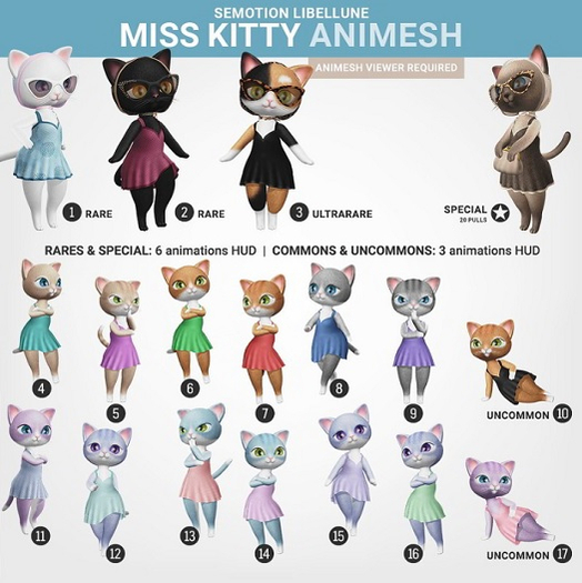 SEmotion Libellune Miss Kitty Animesh #17 UNCOMMON