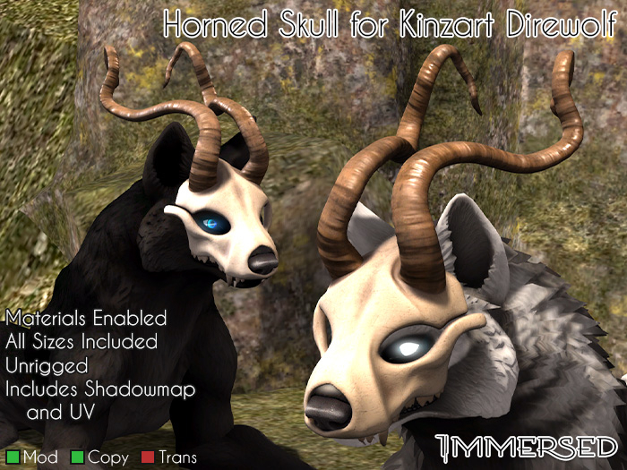 .:I:. Direwolf Horned Skull (All Sizes)