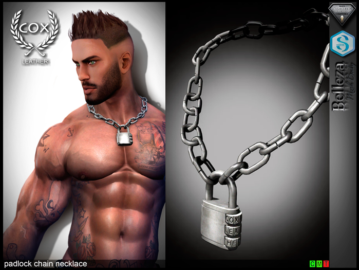*COX* Padlock Chain Necklace