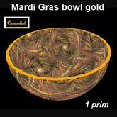 Mardi Gras bowl - gold