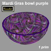 Mardi Gras bowl - purple