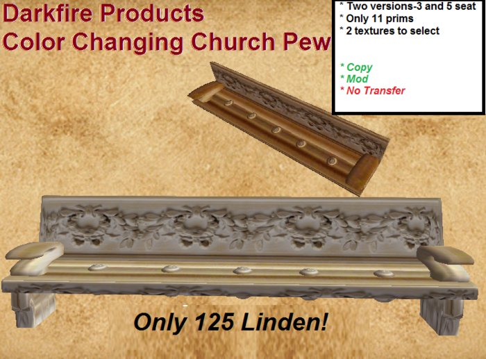 Darkfire Products Light Color Changing Pew Boxed,1.0