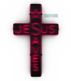 7 - Jesus Saves Star Cross (Boxed) RARE