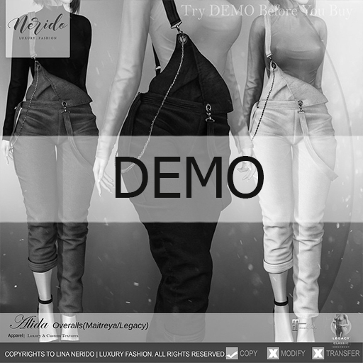 ~Nerido~ Alida Overalls-Black DEMO