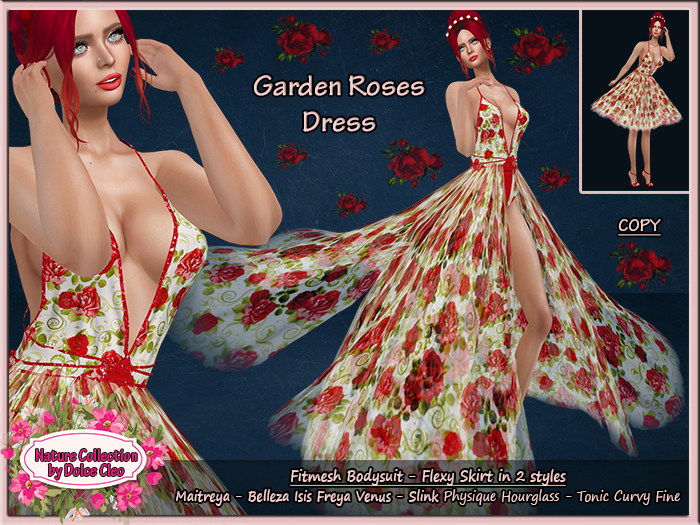 !!OUTLET!! NATURE COLLECTION - GARDEN ROSE DRESS