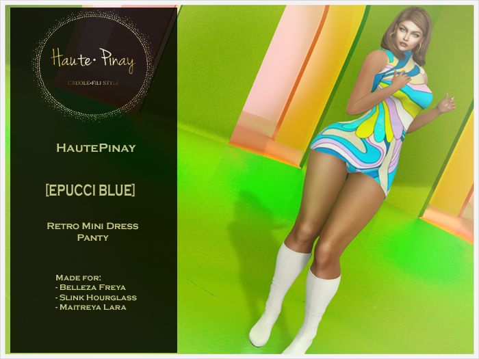 HautePinay [EPUCCI BLUE] Retro Dress/Panty