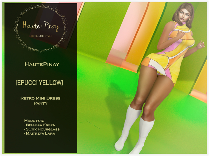 HautePinay [EPUCCI YELLOW] Retro Dress/Panty
