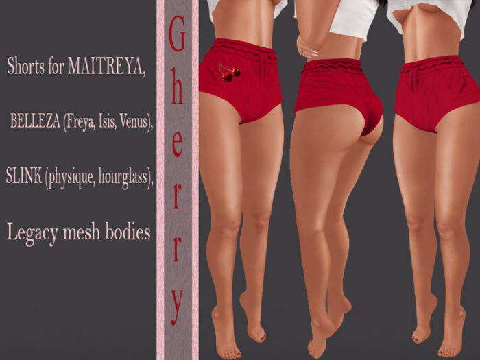 Cherry- Shorts  red