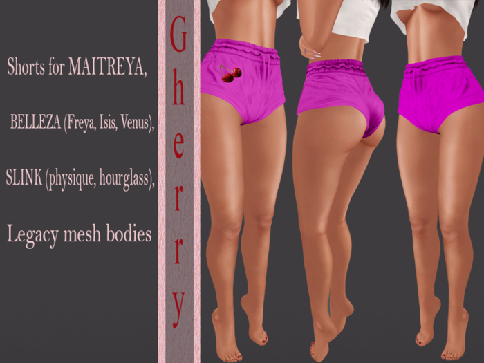 Cherry- Shorts  lilac