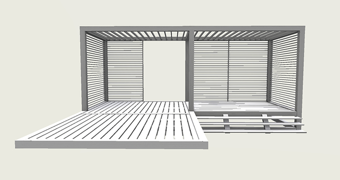 ValArt modern gazebo white wood
