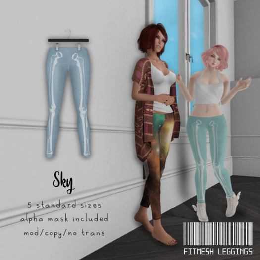 ARIDOKI Fitmesh Bone Leggings Baby Blue