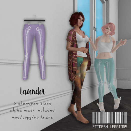 ARIDOKI Fitmesh Bone Leggings Lavender