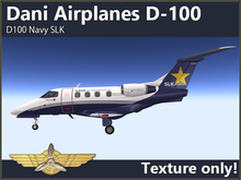 Texture for Dani Airplanes D-100 (D100 Navy SLK)