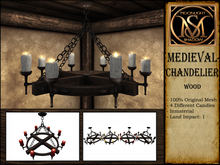 "Moon_Sha" Medieval Chandelier - Wood (Boxed)