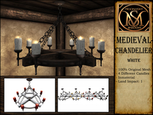 "Moon_Sha" Medieval Chandelier - White (Boxed)