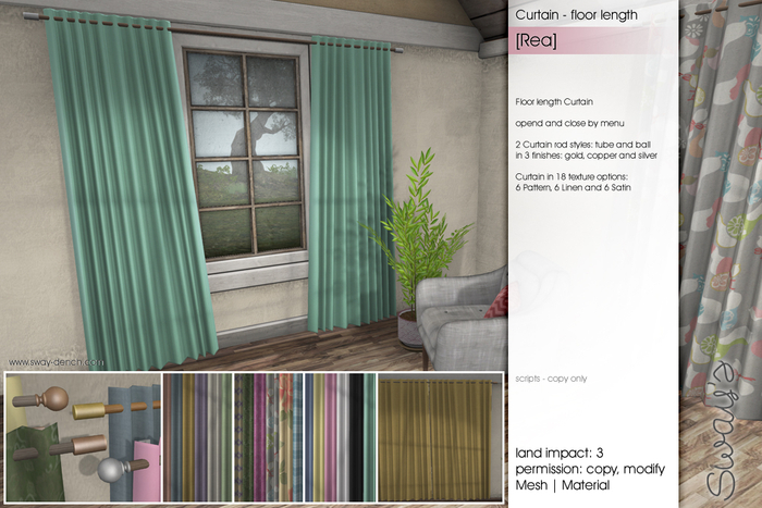 Sway's [Rea] Curtain floor length