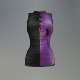Purple Asian Dragonfly Maitreya Cheongsam Minidress box