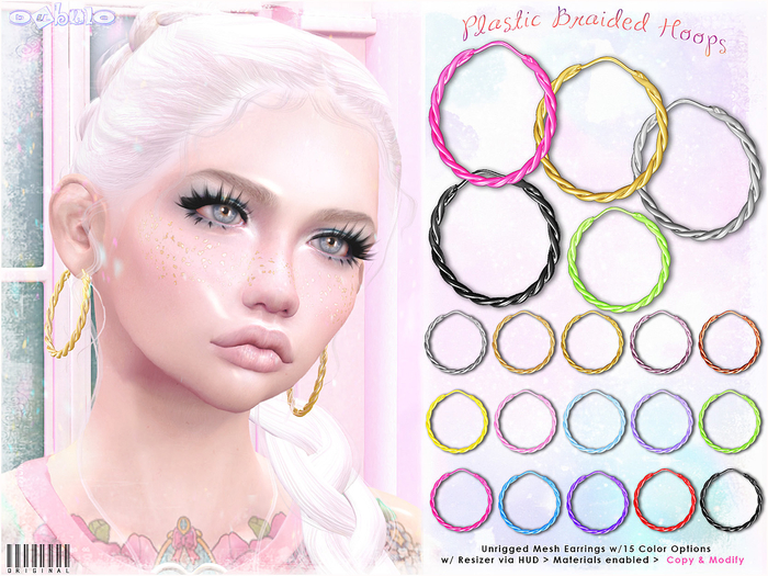 [ bubble ] Plastic Braided Hoops