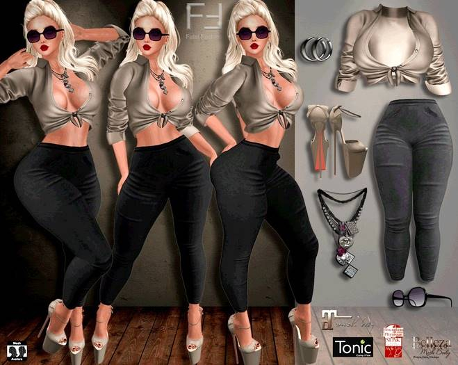 Outfit 034: Top,Shorts,Shoes,Sunglass,Earring,Necklace