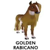 Amaretto Breedable Bundle Female, Golden Rabicano, Diamond, Hoof Black/White