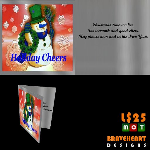 Christmas Card Silver Design #3