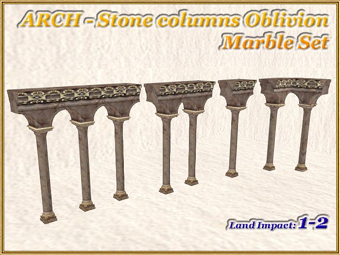 ARCH - Stone columns Oblivion - Marble Set (1-2 LI) (Full perm)