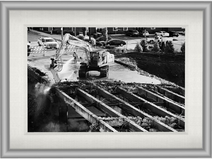 Bridge Construction (white mesh frame)