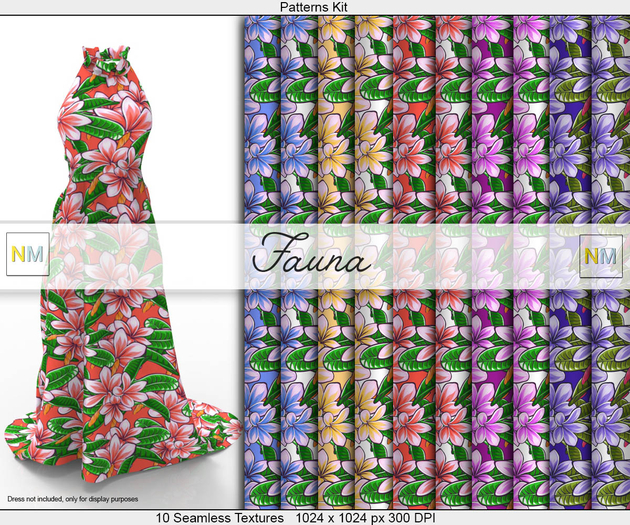 Fauna Patterns Kit 10 Seamless Textures NM