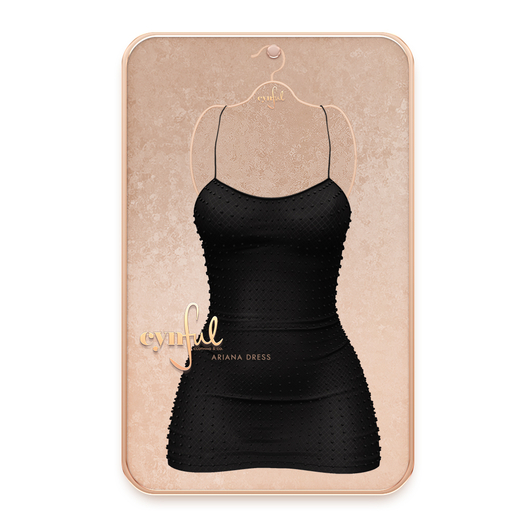 Cynful Ariana Dress - Black [Maitreya Lara, Belleza Freya, Slink (HG), Legacy, (+Perky), Kupra