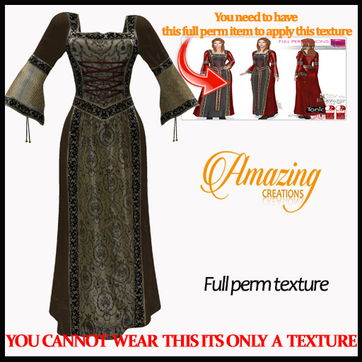 AmAzInG C. Full Perm Texture Mittelalter Kleider Dress 10
