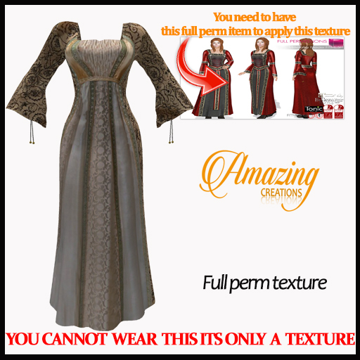 AmAzInG C. Full Perm Texture Mittelalter Kleider Dress 9